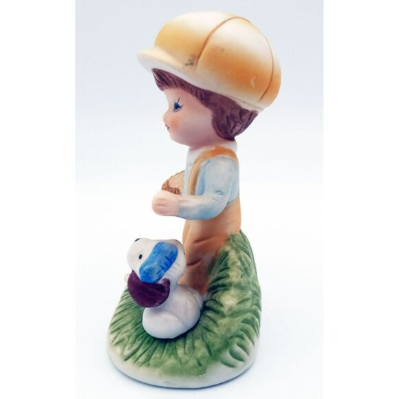 Homco Porcelain Boy with Dog 4.25 Inches Hand Painted Collectible Decor Vintage - Picture 6 of 12